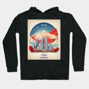 Dallas Texas United States of America Tourism Travel Vintage Hoodie